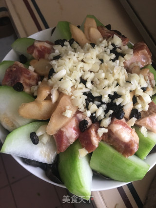 排骨蒸粉冬瓜的做法步骤：8