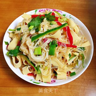 金针菇拌豆皮粉丝的做法步骤：10