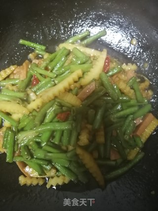 豇豆炒琅琊土豆条的做法步骤：10