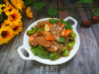 青椒炒猪肝的做法步骤：17