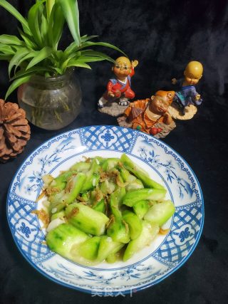 虾皮炒丝瓜的做法步骤：5