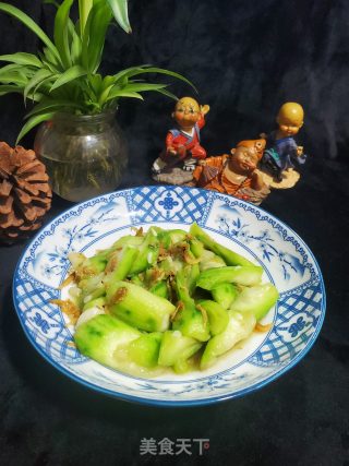 虾皮炒丝瓜的做法步骤：6