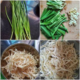 韭菜炒银鱼干的做法步骤：1
