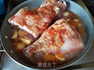 番茄酱烧大眼红斑的做法步骤：7