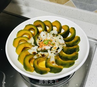 百合蒸南瓜的做法步骤：5