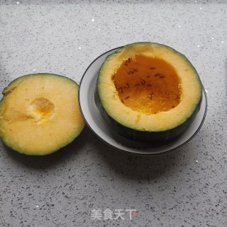 三色米蒸南瓜的做法步骤：2