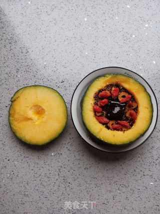 三色米蒸南瓜的做法步骤：4