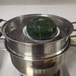 三色米蒸南瓜的做法步骤：5