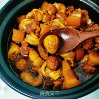 虎皮蛋红烧肉的做法步骤：9