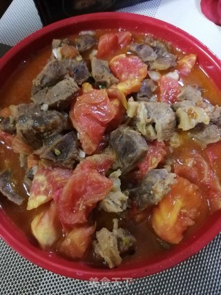 家常牛肉炖番茄的做法步骤：8