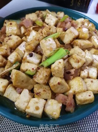 红油午餐肉烧豆腐的做法步骤：9