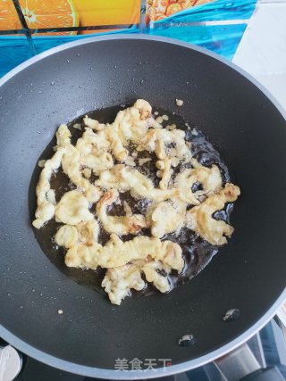 酥炸海鲜菇的做法步骤：9