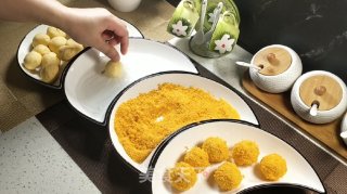 红薯球的做法步骤：8