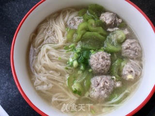 丝瓜肉丸面的做法步骤：25