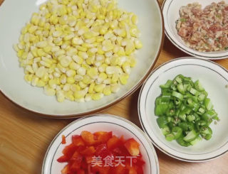 肉末炒玉米的做法步骤：1