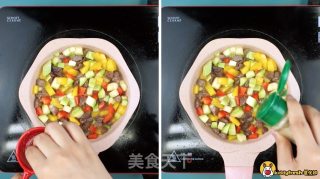 蔬菜牛肉粒的做法步骤：7