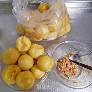 面筋塞肉的做法步骤：2