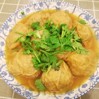 面筋塞肉的做法步骤：4