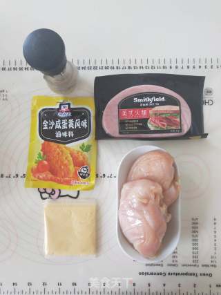 法式蓝带鸡肉卷的做法步骤：1