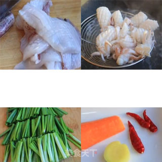 韭菜炒鱿鱼的做法步骤：1