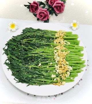 油泼茼蒿菜的做法步骤：8