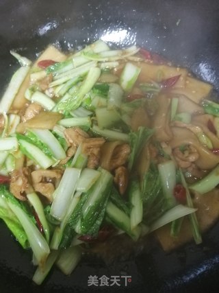 五花肉宽粉炖奶白菜的做法步骤：7