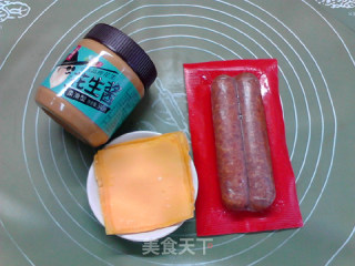 花生酱芝士牛肉肠面包的做法步骤：7
