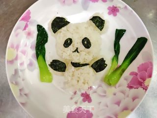 儿童熊猫便当???? 宝宝餐的做法步骤：9