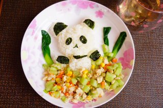 儿童熊猫便当???? 宝宝餐的做法步骤：10