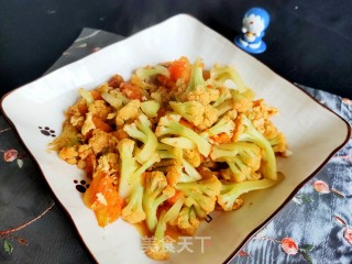 西红柿炒有机菜花的做法步骤：14