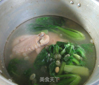 黄豆小青菜鸡汤的做法步骤：9
