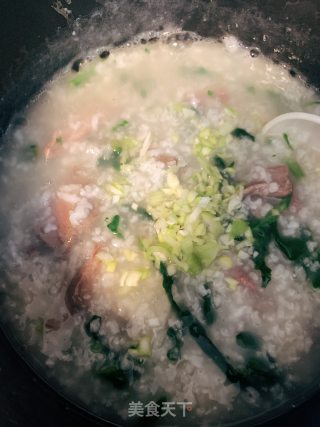 嫩滑牛肉菠菜粥的做法步骤：7