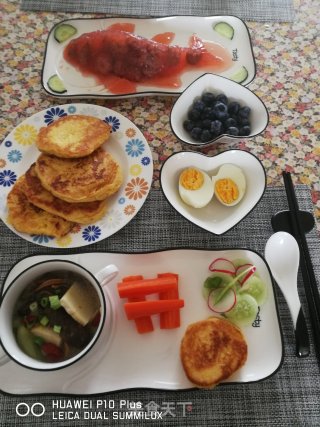 营养早餐系列：菌参鱼豆腐丝瓜汤$奶香玉米饼的做法步骤：17