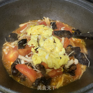 番茄鸡蛋炒杂菌的做法步骤：7