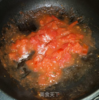 番茄汁酱拌面的做法步骤：3