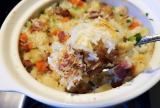 腊味土豆煲仔饭的做法步骤：14