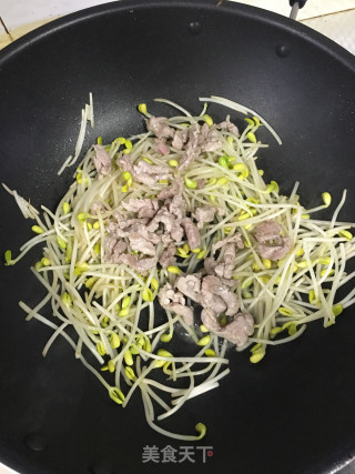 黄豆芽炒肉丝的做法步骤：4