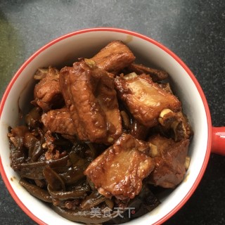 “酸爽开胃美食”酸豆角烧排骨的做法步骤：23