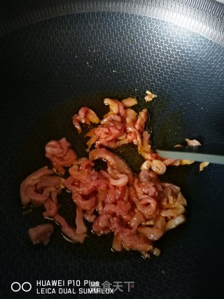 肉丝蒲公英的做法步骤：5