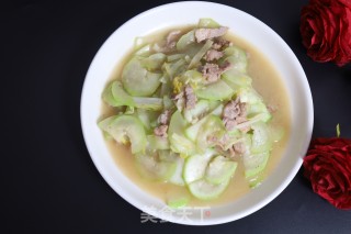 瓠瓜炒肉片的做法步骤：1
