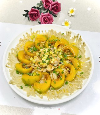 金针菇南瓜蒸肉的做法步骤：11