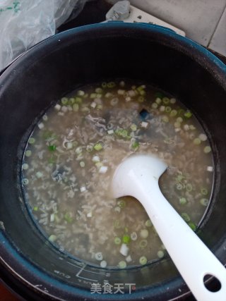 海参皮蛋粥的做法步骤：7