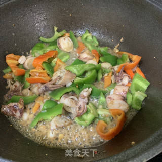 墨鱼仔炒豆角的做法步骤：9