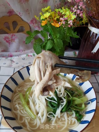 原汁鸡汤面的做法步骤：7