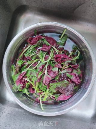 蒜炒红苋菜的做法步骤：1