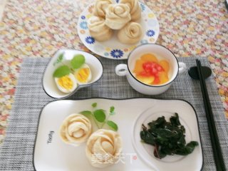 玫瑰馒头$凉拌紫苋菜的做法步骤：15
