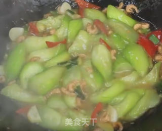 海米烧丝瓜的做法步骤：6