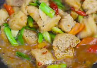 蒜苗炒豆泡的做法步骤：6