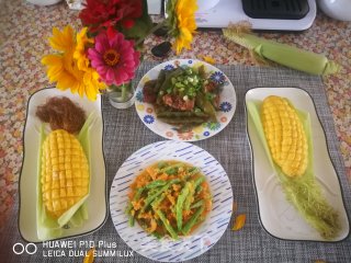 玉米馒头   $   排骨炖豆角的做法步骤：21