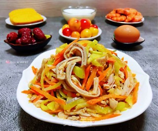 #酸爽开胃美食#酸辣肚丝凉拌莴笋丝的做法步骤：15